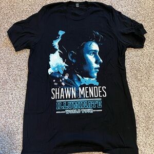 Shawn Mendes Illuminate World Tour Black Graphic Tee